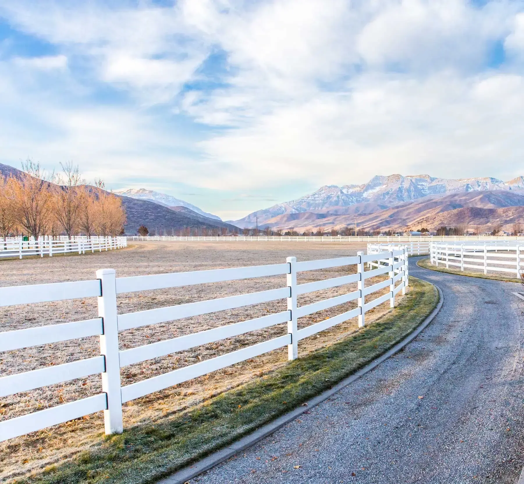 White Buckley Estate Fence by JK Fencing in the Omaha area